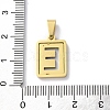 304 Stainless Steel Alphabet Pendants STAS-S152-01G-E-3