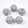 Painted Natural Wooden Beads WOOD-Q040-017B-10-1