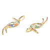 Brass Micro Pave Colorful Cubic Zirconia Pendants X-ZIRC-N039-259-3