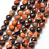 Natural Fire Crackle Agate Bead Strands G-K166-06F-8mm-06-2