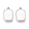304 Stainless Steel Pendant Cabochon Settings STAS-T067-19P-1
