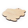Christmas Wood Big Pendants HJEW-O004-16-2