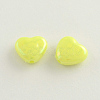 AB Color Plated Heart Acrylic Beads X-SACR-Q106-07-2