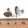 Non-Tarnish 304 Stainless Steel Stud Earring Finding STAS-WH0042-03P-NR-3