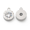 304 Stainless Steel Rhinestone Charms STAS-Z009-17P-2