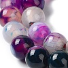 Natural Striped Agate/Banded Agate Bead Strands G-K155-A-6mm-10-5