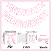 Word Happy Birthday Paper Card & Satin Bowknot Hanging Banners FEPA-WH0008-002-2