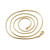 Ion Plating(IP) 304 Stainless Steel Square Snake Chain Necklaces STAS-A066-07-02G-2