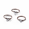 Natural Quartz Crystal Chips Finger Ring RJEW-L082-03R-02-1