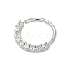 316L Surgical Stainless Steel Micro Pave Clear Cubic Zirconia Hoop Nose Rings WGE451E-05-2