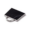 Natural Dyed & Heated Black Agate Pendants G-G977-04P-01-4