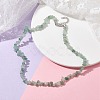 Natural Green Aventurine Chip Beaded Necklace NJEW-JN04615-14-2
