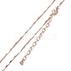 Brass Bar Link Chain Necklaces NJEW-K123-04RG-1