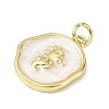 Ocean Theme Brass Enamel Pendants KK-H270-06G-01-2