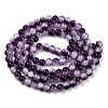 Crackle Baking Paint Imitation Jade Glass Beads Strands DGLA-T003-6mm-13-3