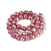 Anti-Tarnish Electroplate Glass Beads Strands GLAA-N064-10mm-14-3