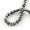 Natural Map Stone/Picasso Stone/Picasso Jasper Beads Strands G-S188-4mm-1