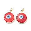 Handmade Evil Eye Lampwork Pendants LAMP-F031-02G-3