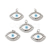 Brass Micro Pave Cubic Zirconia Pendants KK-E068-VB080-1-2