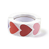 8 Colors Paper Heart Sticker Rolls STIC-E001-06-2