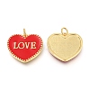 Brass Enamel Pendants KK-B027-03G-B-2