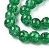 Spray Painted Crackle Glass Beads Strands X-CCG-Q001-8mm-17-01-2