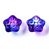 Two Tone Transparent Spray Painted Glass Beads X-GGLA-S054-011D-02-2
