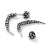 Rose Flower 316 Surgical Stainless Steel Pave Cubic Zirconia Ear False Plugs for Women EJEW-Z050-45B-AS-2
