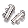 Tarnish Resistant 304 Stainless Steel Slide Lock Clasps STAS-G071-51P-3