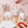 50 Bags House Shaped Paper Folding Candy Tote Boxes with Hollow Window and Rope Handles CON-BC0007-76A-3