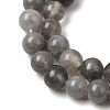 Natural Gemstone Cloudy Quartz Faceted Round Bead Strands G-O021-8mm-03B-4