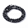 Natural Black Tourmaline Beads Strands G-F666-05A-6mm-2