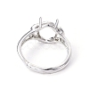 Adjustable Brass Solitaire Ring Settings KK-L193-06P-3