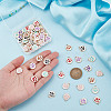72Pcs 6 Colors Alloy Enamel Pendants ENAM-GO0001-16-3