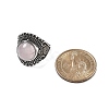 Natural Rose Quartz Adjustable Rings RJEW-I108-03AS-15-5