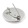 Breast Cancer Awareness Ribbon Glass Brooches JEWB-L019-01E-3