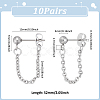 10Pair 304 Stainless Steel Ball Stud Earring EJEW-UN00022-3