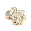 Brass Micro Pave Cubic Zirconia Pendants KK-K276-05G-2