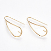 Brass Earring Hook KK-T038-303G-2