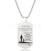 201 Stainless Steel To My Son Dog Tag Pendant Ball Chain Necklaces FS-WG527E6-10-1