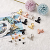 40 Sets 4 Colors Iron Clips and Round Head Drawing Pins AJEW-TA0002-01-11