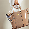 2Pcs 2 Styles Bowknot Ribbon Alloy Handbag Chain Straps FIND-GO0003-74-6