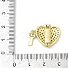 Brass Micro Pave Cubic Zirconia Slide Charms KK-D317-119G-3