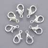 Silver Color Plated Zinc Alloy Lobster Claw Clasps X-E103-S-1