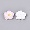 Plumeria Flower Opaque Resin Cabochons CRES-T025-30C-02-3