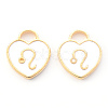 Light Gold Plated Alloy Enamel Pendants ENAM-R136-30-07-2