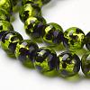 Handmade Silver Foil Lampwork Beads Strands FOIL-L016-A02-1