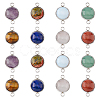 16Pcs 8 Styles Natural & Synthetic Mixed Gemstone Connector Charms G-UN0001-25-1