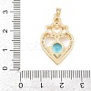 Valentine's Day Brass Micro Pave Cubic Zirconia Pendants KK-T086-01E-3