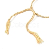 Braided Cotton Cord Bracelet Making MAK-L043-02G-03-3